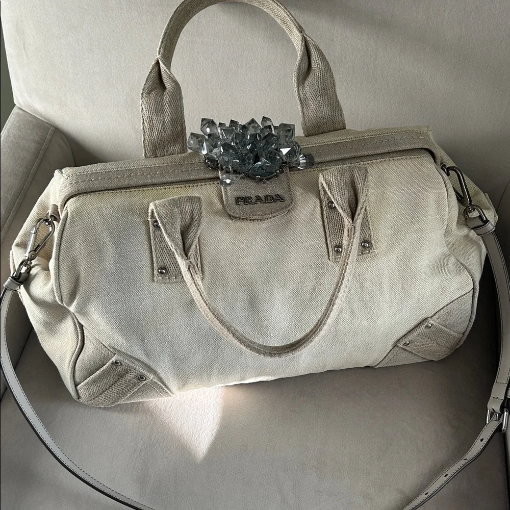 PRADA Mistolino Canvas Bag with Strap - Picture 12 of 16